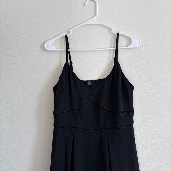 All Worthy by Hunter McGrady Size 4 Black Chiffon Dress w/ Lace Insets, NWOT - Picture 3 of 9